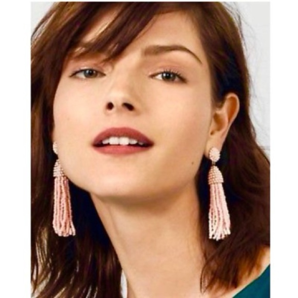 BaubleBar Pink Rose Gold Piñata Tassel Earrings